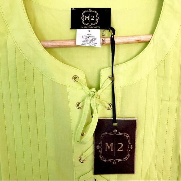 💎 Mocha Apparel neon yellow bright lace crop top - Picture 6 of 8